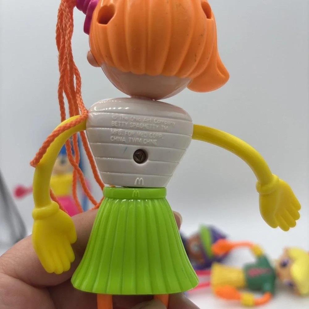 Vintage 2003 Ohio Art Betty Spaghetty McDonalds Doll Lot - Complete Set of 4